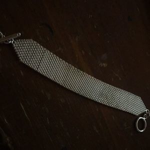 Sterling toggle mesh bracelet